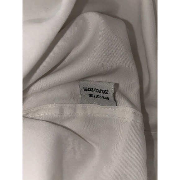 Coogi Button Down Shirt Men's M 15.5 White Red Triple Collar Stripe Cuff *flaws - Picture 7 of 16